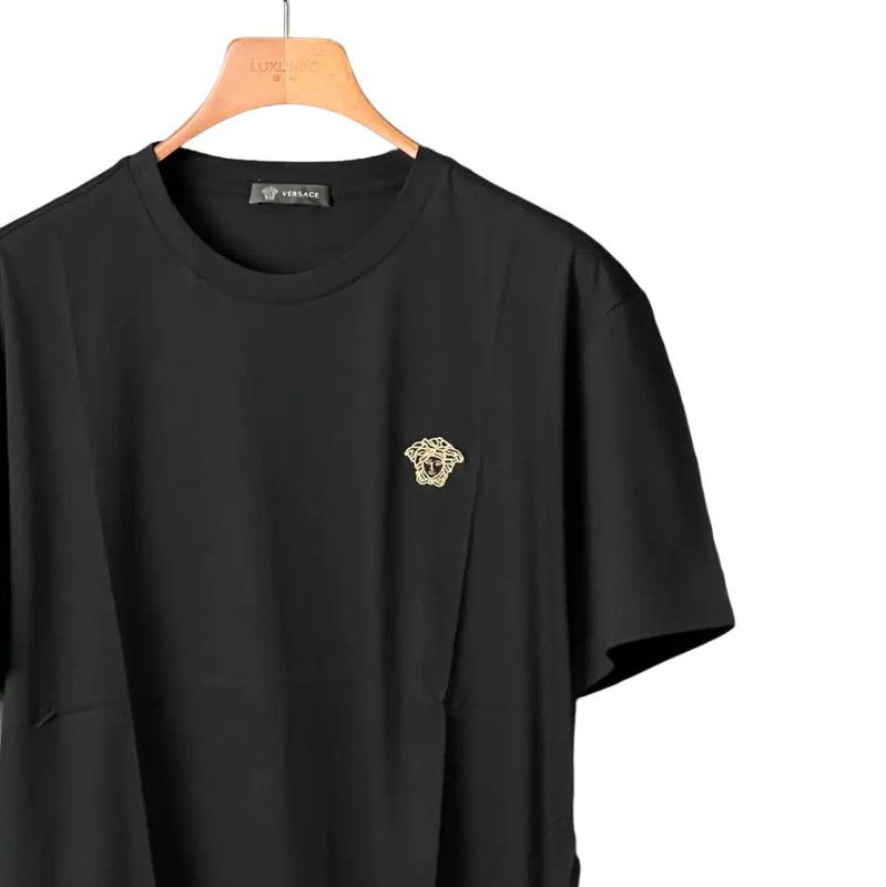 Versace Versace Black Cotton Long Sleeve T-Shirt 0089 Size US M / EU 48-50 / 2 - 3 Thumbnail
