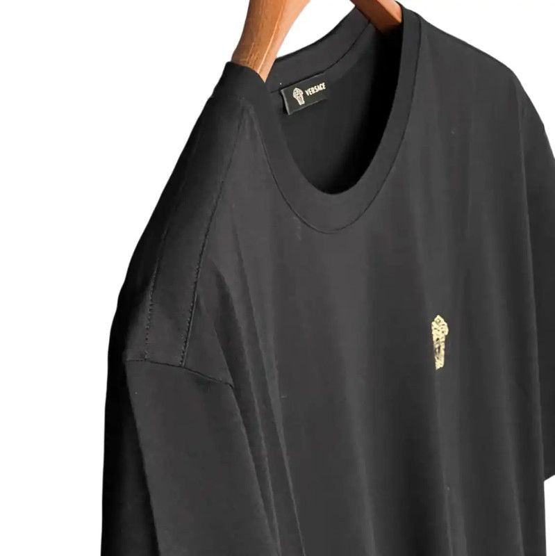 Versace Versace Black Cotton Long Sleeve T-Shirt 0089 Size US M / EU 48-50 / 2 - 5 Thumbnail