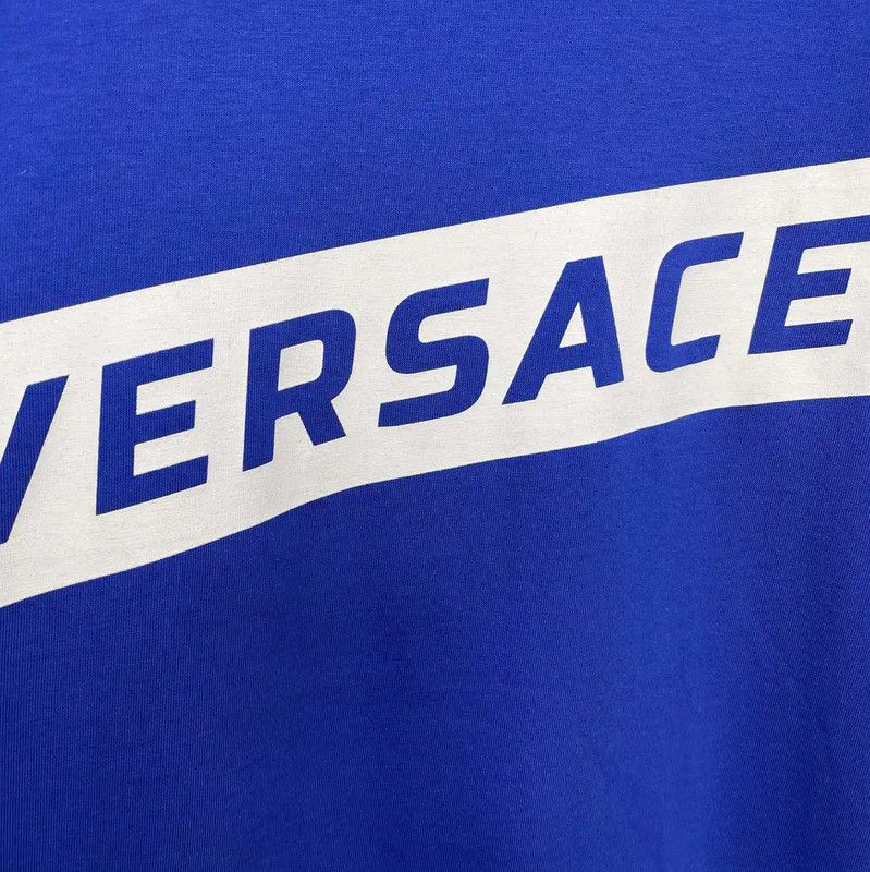 Versace Versace Men's Summer Blue Cotton T-Shirt 0089 Size US S / EU 44-46 / 1 - 3 Thumbnail