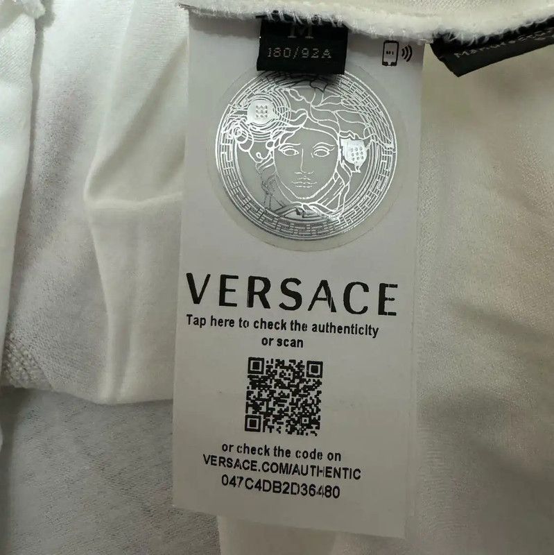 Versace Versace Men's White Cotton Medusa T-shirt 0089 Size US M / EU 48-50 / 2 - 4 Thumbnail