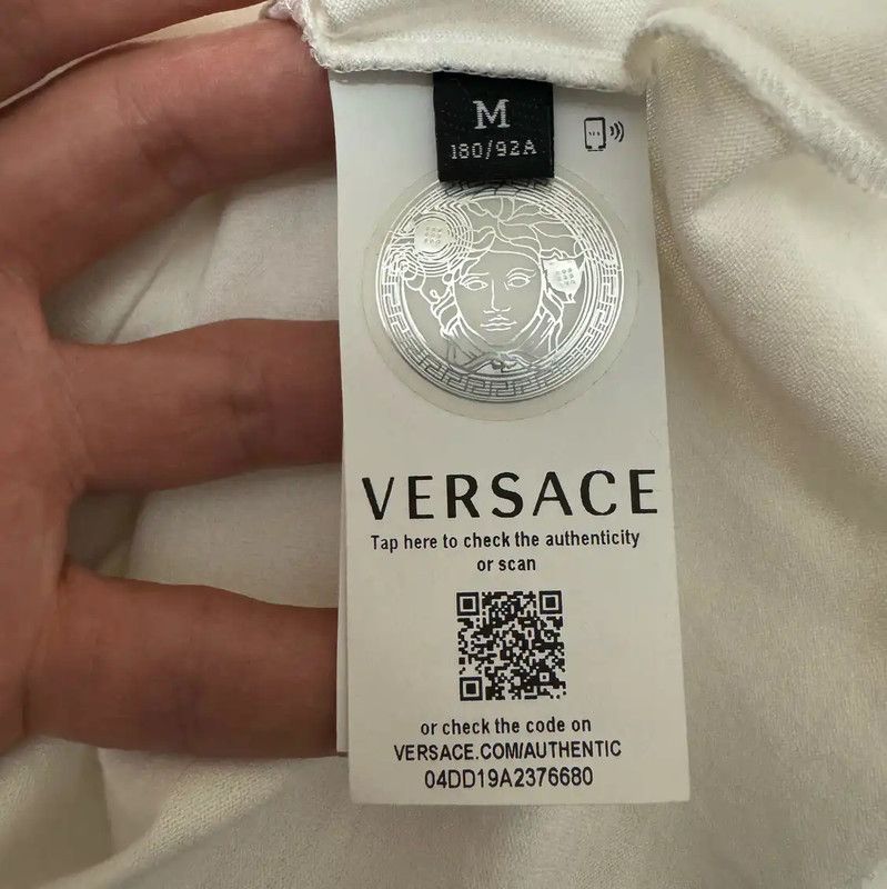 Versace Versace White Cotton Medusa Logo T-Shirt 0089 Size US M / EU 48-50 / 2 - 4 Thumbnail