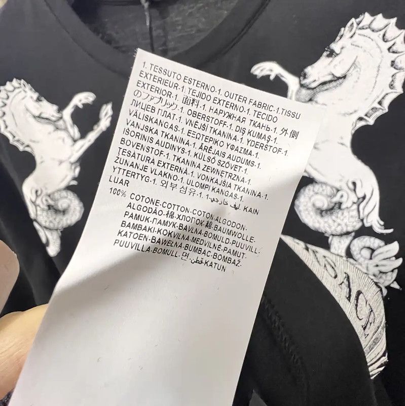 Versace Versace Black Graphic Cotton T-shirt for Men 0089 Size US M / EU 48-50 / 2 - 7 Thumbnail