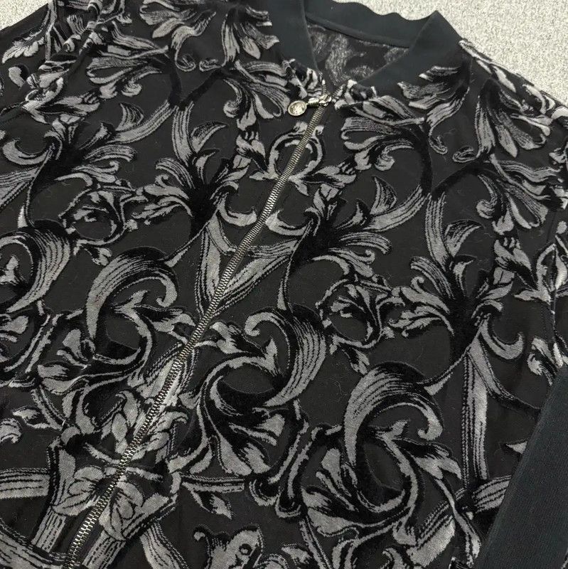 Versace Versace Black Cotton Bomber Jacket for Men 0089 Size US XXL / EU 58 / 5 - 3 Thumbnail