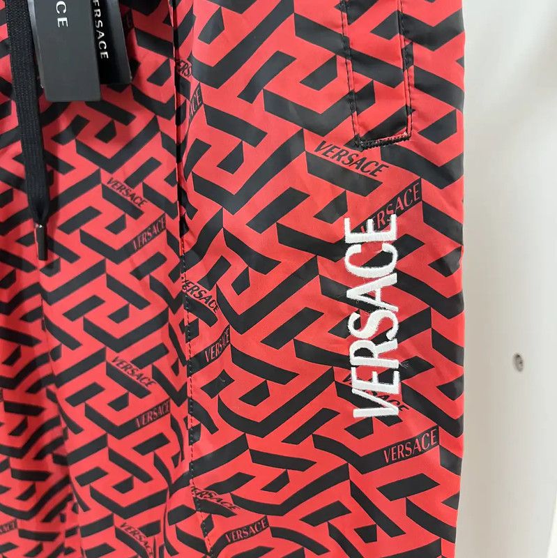 Versace Versace Summer Red Polyester Casual Pants 0089 Size US 26 / EU 42 - 3 Thumbnail
