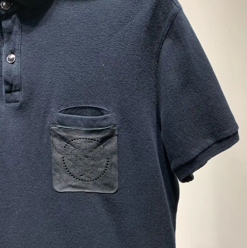 Versace Versace Black Cotton Men's Polo Shirt 0089 Size US L / EU 52-54 / 3 - 4 Thumbnail