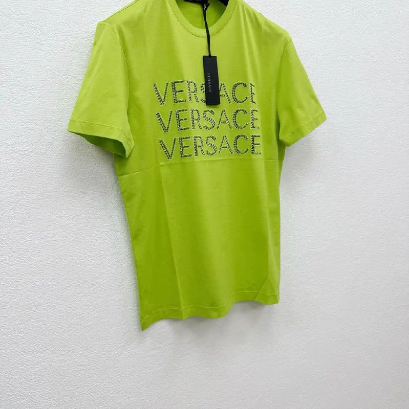 Versace Versace Men's Short Sleeve T-Shirt in Green 0089 Size US S / EU 44-46 / 1 - 2 Thumbnail