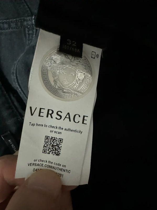 Versace Versace Black Leather Logo Casual Pants 0089 Size US 32 / EU 48 - 5 Thumbnail