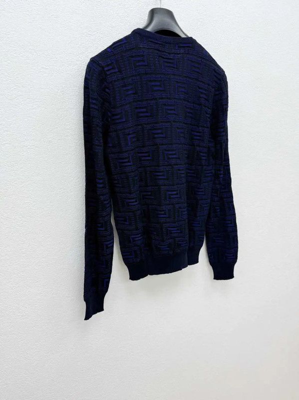 Versace Versace Dark Blue Wool Blend Long Sleeve Sweater 0089 Size US S / EU 44-46 / 1 - 5 Thumbnail