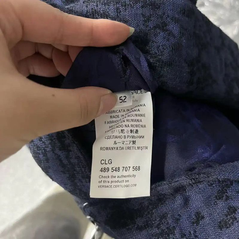 Versace Versace Blue Wool Men's Jacket 0089 Size US XL / EU 56 / 4 - 4 Thumbnail