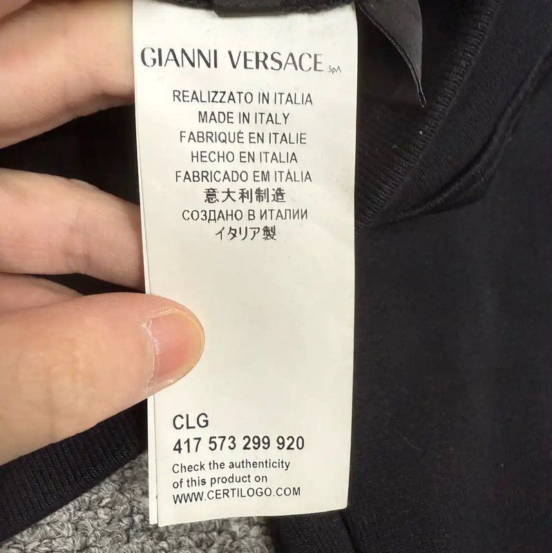 Versace Versace Black Cotton Men's Hoodie 0089 Size US XS / EU 42 / 0 - 4 Thumbnail