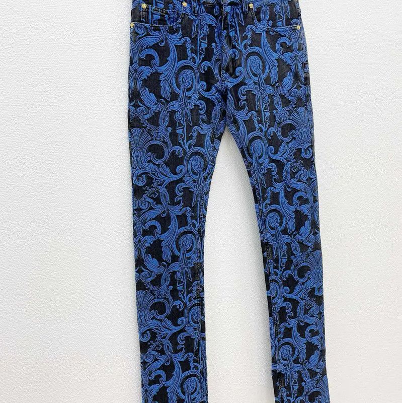 Versace Versace Men's Casual Pants in Deep Blue 0089 Size US 26 / EU 42 - 3 Thumbnail