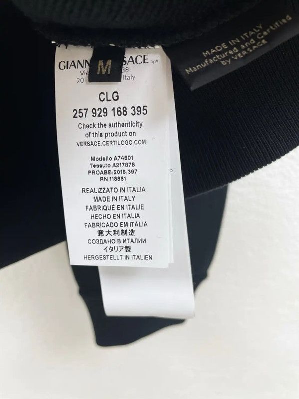 Versace Versace Black Men's Long Sleeve Sweatshirt 0089 Size US M / EU 48-50 / 2 - 6 Thumbnail
