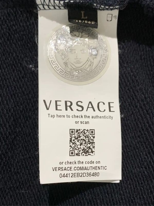 Versace Versace Men's Navy Zip-Up Hoodie 0089 Size US L / EU 52-54 / 3 - 6 Thumbnail