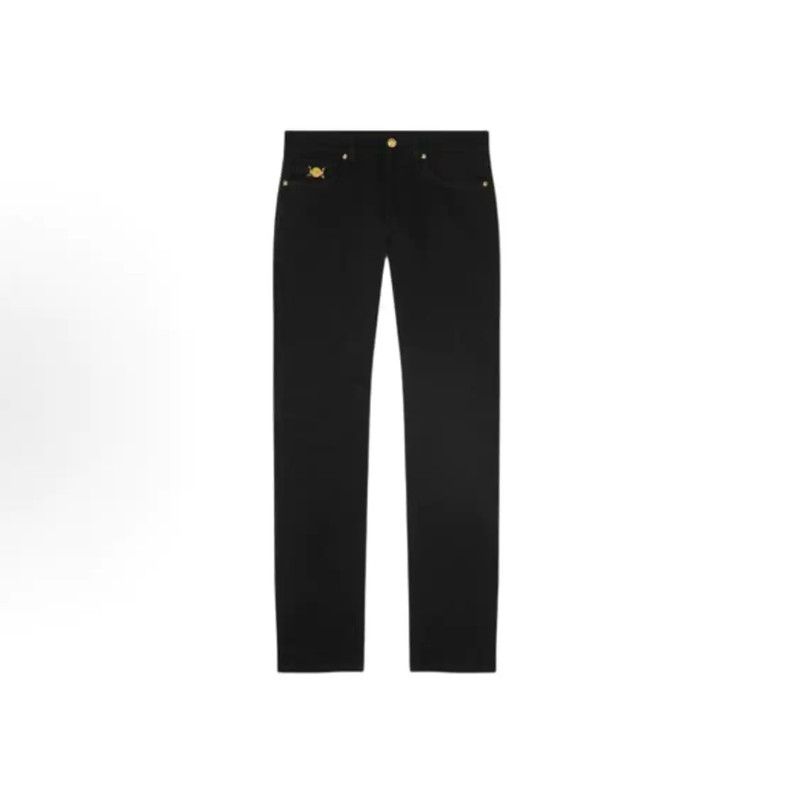 Versace Versace Black Denim Casual Pants for Men 0089 Size US 44 / EU 60 - 9 Thumbnail