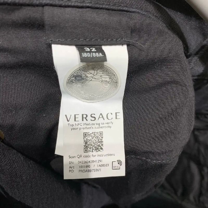 Versace Versace Black Denim Casual Pants for Men 0089 Size US 44 / EU 60 - 4 Thumbnail