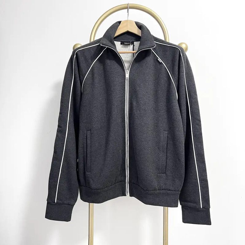 Versace Versace Gray Cotton Blend Long Sleeve Jacket 0089 Size US XL / EU 56 / 4 - 4 Thumbnail