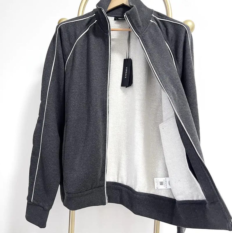 Versace Versace Gray Cotton Blend Long Sleeve Jacket 0089 Size US XL / EU 56 / 4 - 6 Thumbnail