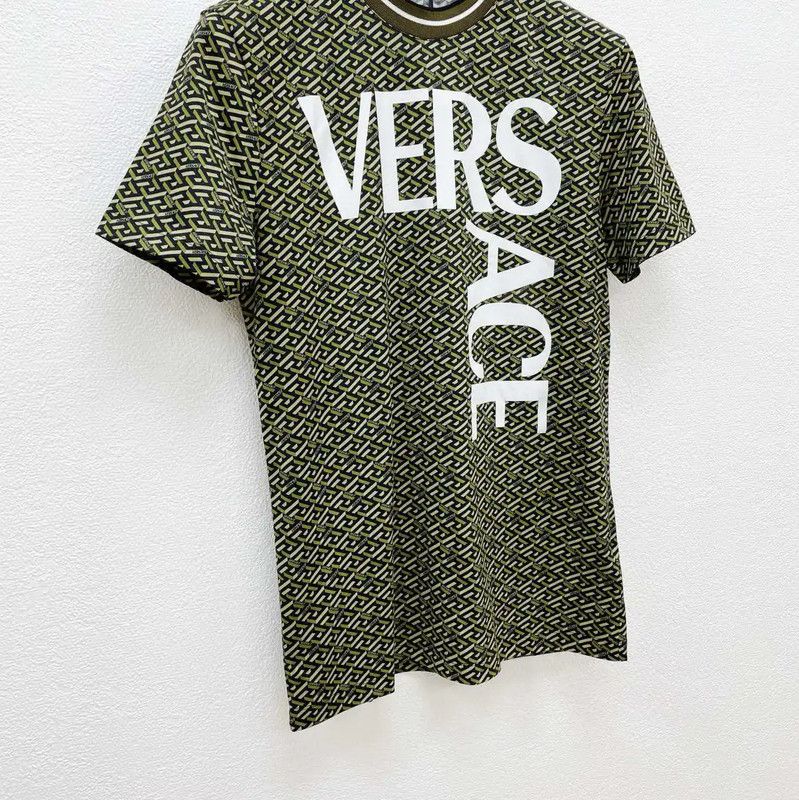 Versace Versace Green Cotton Short Sleeve T-Shirt 0089 Size US S / EU 44-46 / 1 - 3 Thumbnail