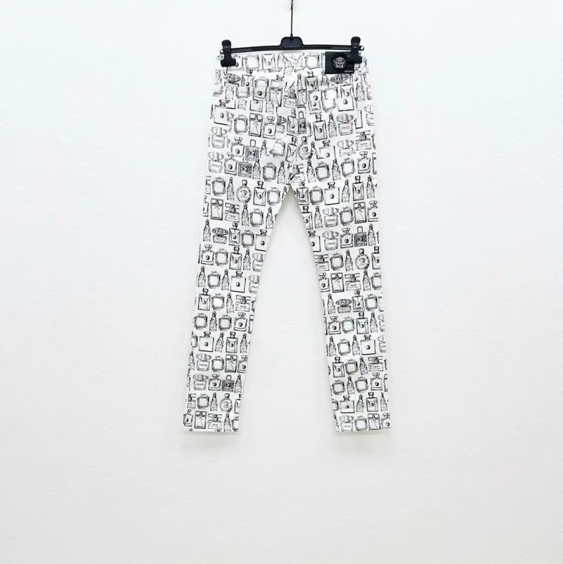 Versace Versace White Denim Casual Pants for Men 0089 Size US 26 / EU 42 - 2 Thumbnail