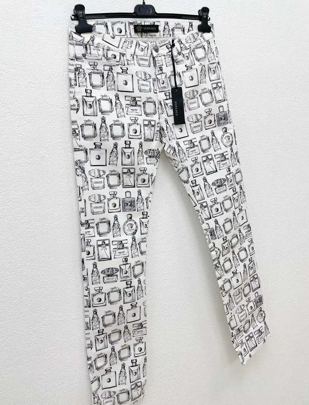 Versace Versace White Denim Casual Pants for Men 0089 Size US 26 / EU 42 - 3 Thumbnail