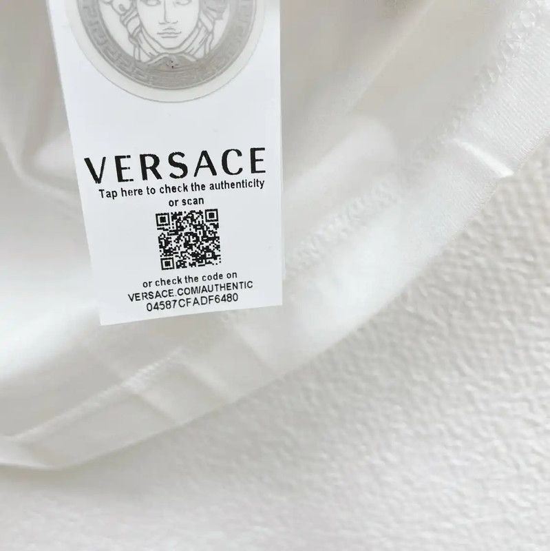 Versace Versace White Cotton Short Sleeve T-Shirt 0089 Size US M / EU 48-50 / 2 - 5 Thumbnail