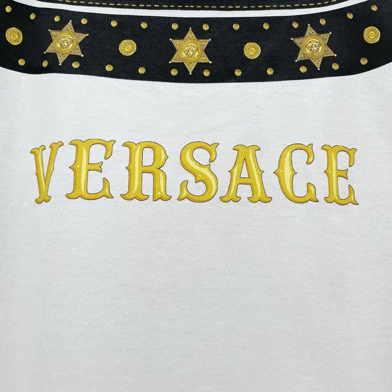 Versace Versace White Cotton Short Sleeve T-Shirt 0089 Size US M / EU 48-50 / 2 - 4 Thumbnail