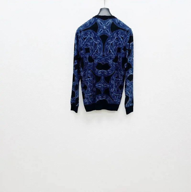 Versace Versace Blue Wool Long Sleeve Sweater for Men 0089 Size US S / EU 44-46 / 1 - 4 Thumbnail