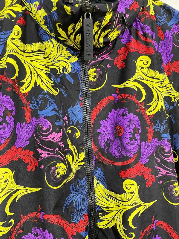 Versace Versace Men's Violet Patterned Jacket 0089 Size US XL / EU 56 / 4 - 4 Thumbnail