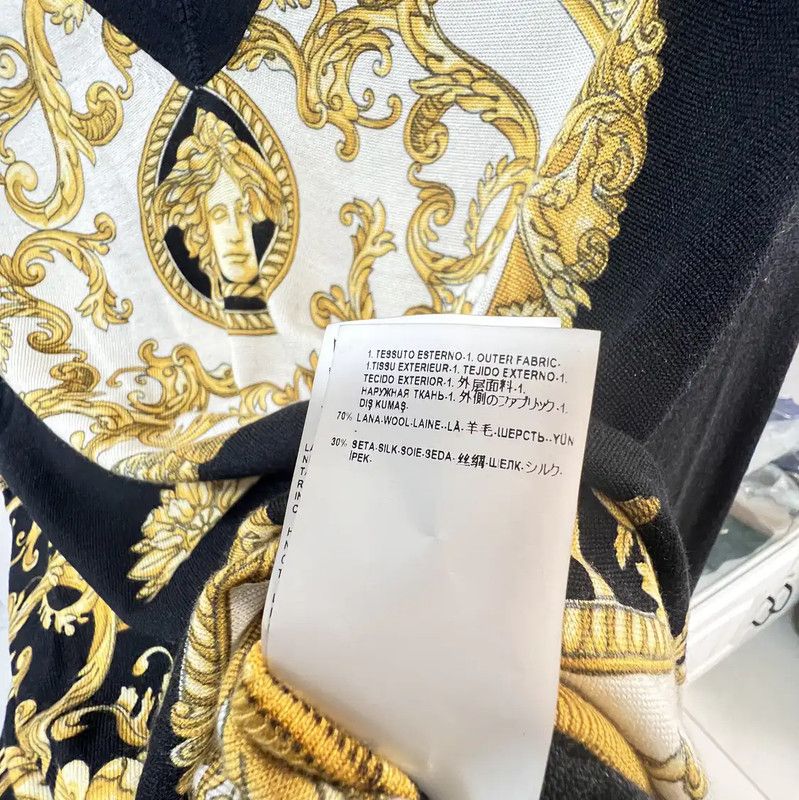 Versace Versace Black Wool Blend Long Sleeve Sweater 0089 Size US L / EU 52-54 / 3 - 6 Thumbnail