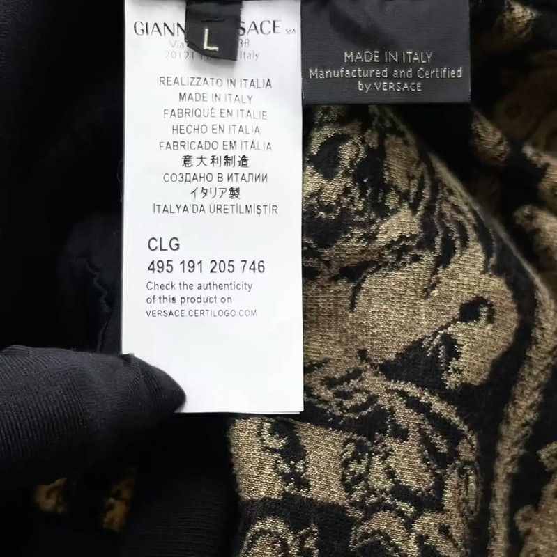 Versace Versace Men's Black Hooded Jacket with Gold Details 0089 Size US L / EU 52-54 / 3 - 4 Thumbnail