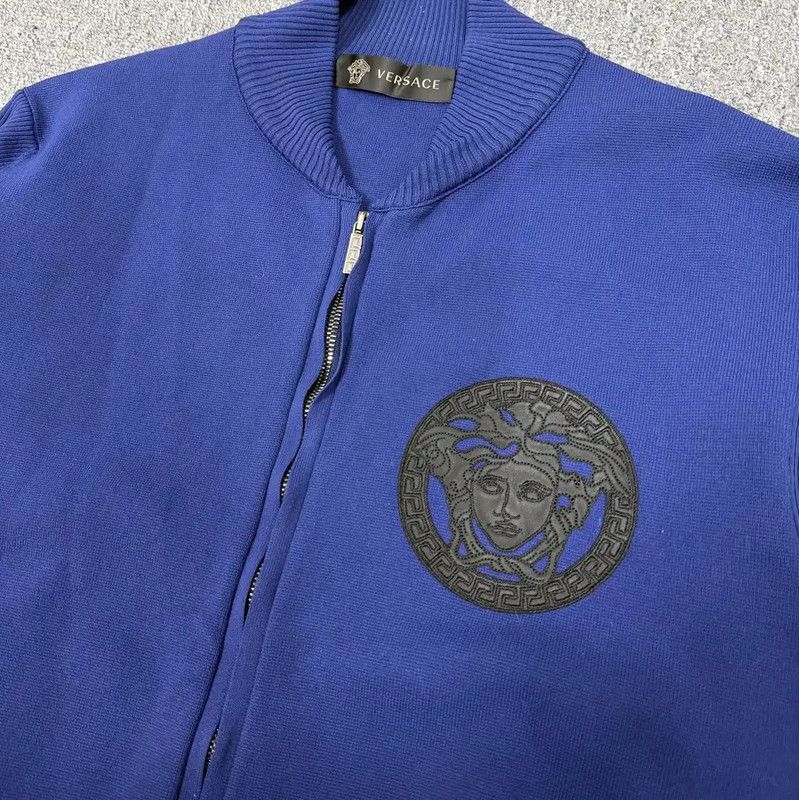 Versace Versace Blue Cotton Pullover Sweater 0089 Size US S / EU 44-46 / 1 - 3 Thumbnail