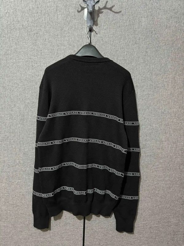 Versace Versace Black Wool Pullover with Logo Embroidery 0089 Size US M / EU 48-50 / 2 - 2 Thumbnail