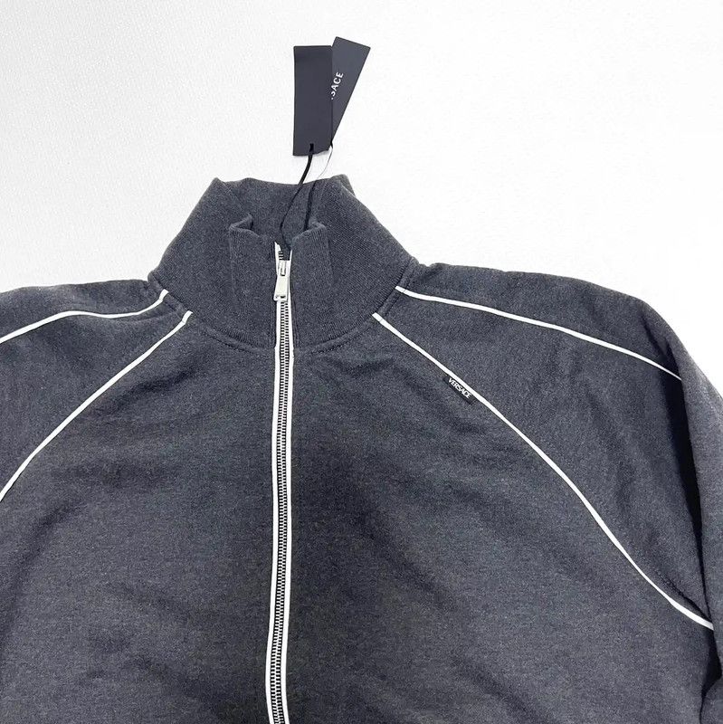 Versace Versace Gray Cotton Blend Pullover Jacket 0089 Size US XL / EU 56 / 4 - 3 Thumbnail