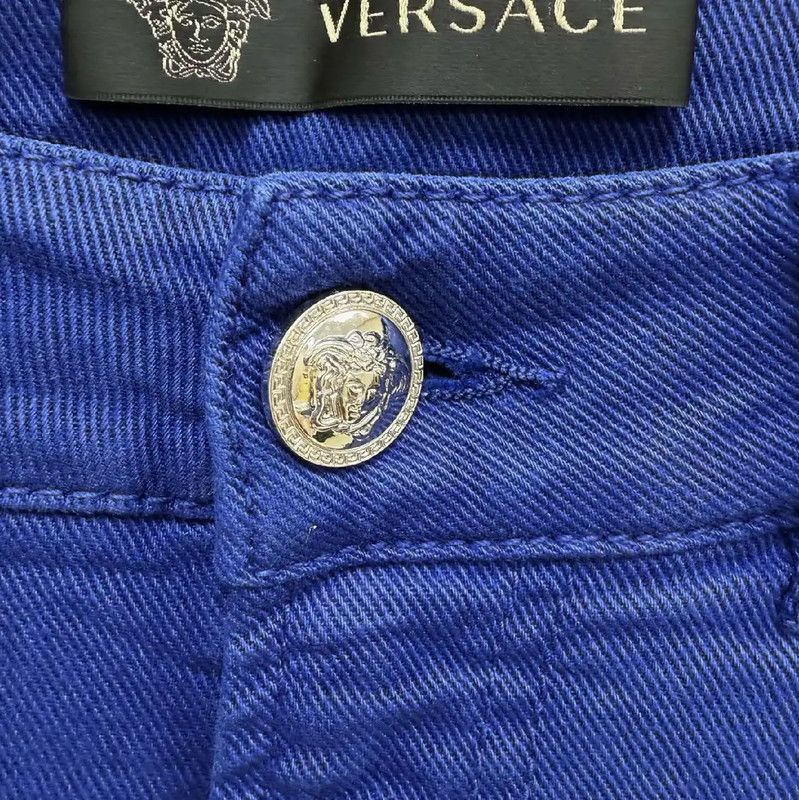 Versace Versace Men's Casual Denim Pants in Dark Blue 0089 Size US 32 / EU 48 - 3 Thumbnail
