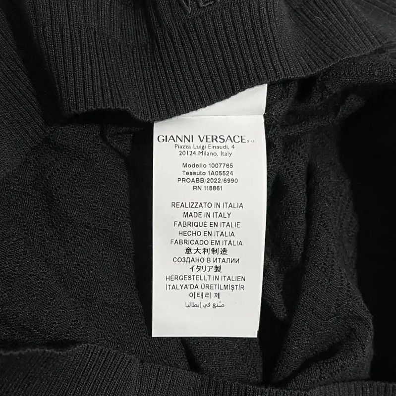 Versace Versace Black Silk Logo Short Sleeve Polo 0089 Size US S / EU 44-46 / 1 - 8 Thumbnail
