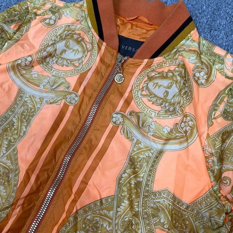 Versace Versace Multicolor Cotton Blend Bomber Jacket 0089 Size US L / EU 52-54 / 3 - 3 Thumbnail