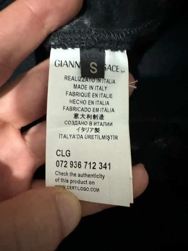 Versace Versace Black Embroidered Logo Men's Outerwear 0089 Size US S / EU 44-46 / 1 - 4 Thumbnail