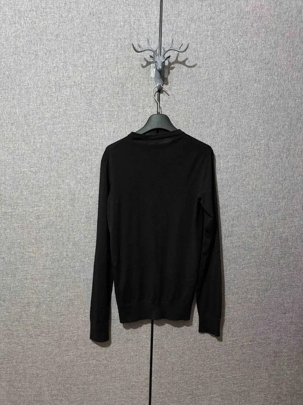 Versace Versace Black Wool Leopard Embroidery Sweater 0089 Size US S / EU 44-46 / 1 - 4 Thumbnail
