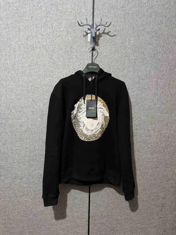 Versace Versace Black Embroidered Men's Hoodie 0089 Size US S / EU 44-46 / 1 - 2 Thumbnail