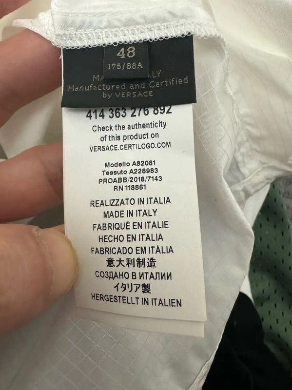 Versace Versace White Embroidered Medusa Men's Jacket 0089 Size US XL / EU 56 / 4 - 4 Thumbnail
