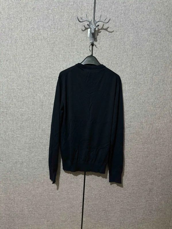 Versace Versace Black Wool Embroidered Medusa Pullover 0089 Size US M / EU 48-50 / 2 - 2 Thumbnail