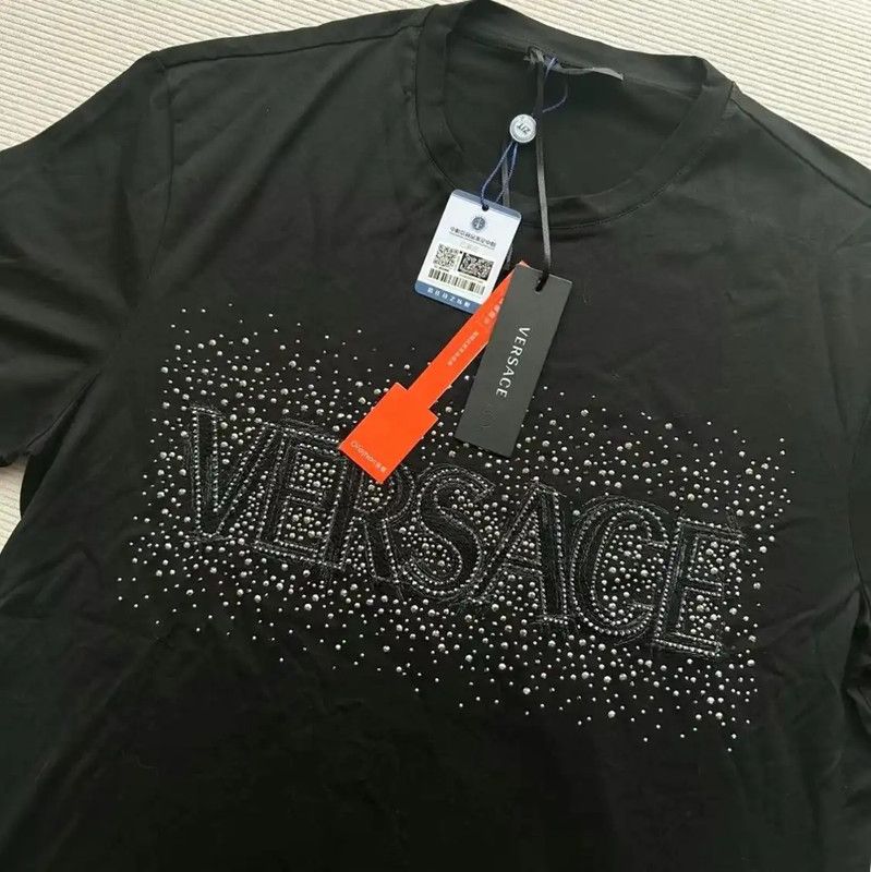 Versace Versace Black Logo Short Sleeve T-Shirt 0089 Size US S / EU 44-46 / 1 - 4 Thumbnail