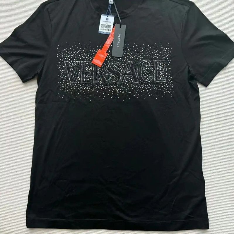 Versace Versace Black Logo Short Sleeve T-Shirt 0089 Size US S / EU 44-46 / 1 - 3 Thumbnail