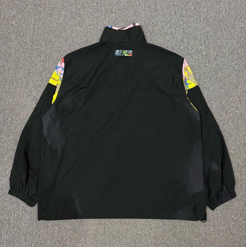 Versace Versace Black Men's Windbreaker Jacket with Colorful Details 0089 Size US M / EU 48-50 / 2 - 2 Thumbnail