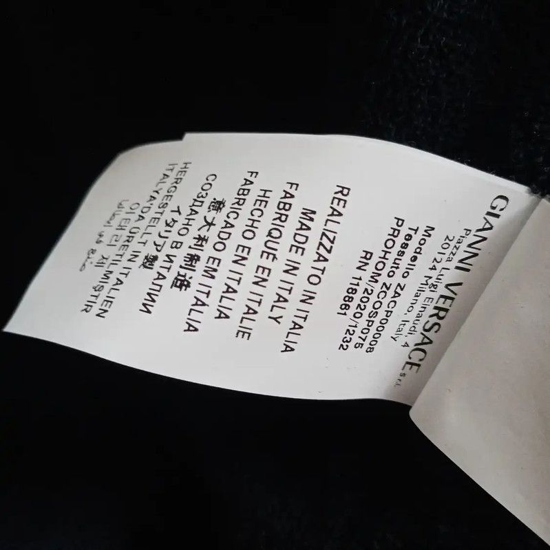 Versace Versace Black Cotton Print Medusa Coat 0089 Size US S / EU 44-46 / 1 - 7 Thumbnail