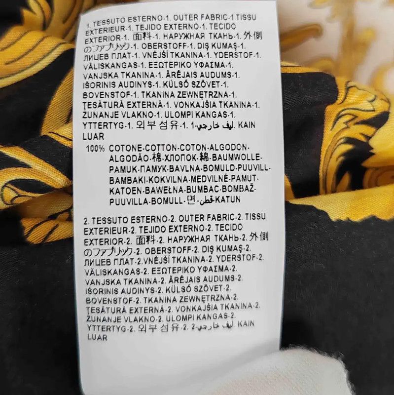 Versace Versace Black Cotton Printed Long Sleeve Shirt 0089 Size US M / EU 48-50 / 2 - 5 Thumbnail