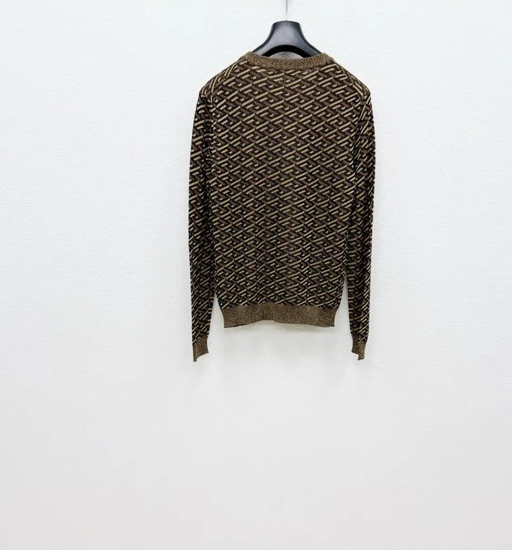 Versace Versace Brown Long Sleeve Knit Sweater 0089 Size US S / EU 44-46 / 1 - 5 Thumbnail