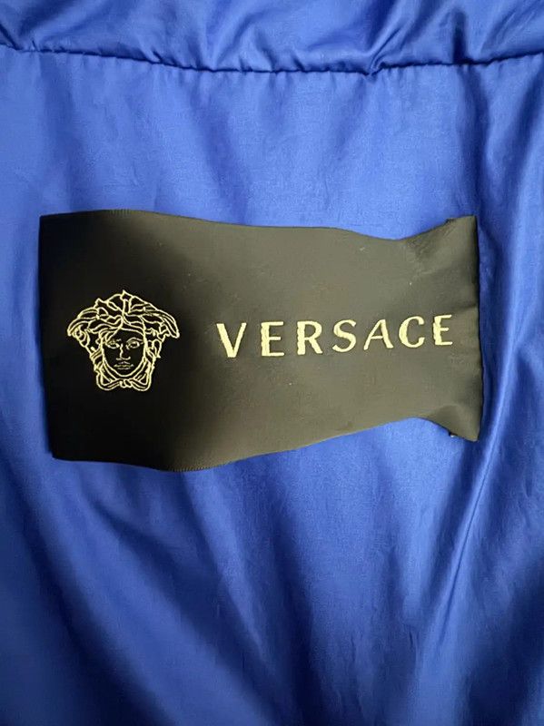 Versace Versace Men's Blue Logo Puffer Jacket 0089 Size US M / EU 48-50 / 2 - 4 Thumbnail