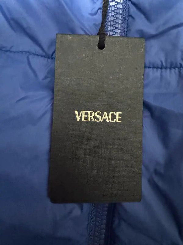Versace Versace Men's Blue Logo Puffer Jacket 0089 Size US M / EU 48-50 / 2 - 3 Thumbnail