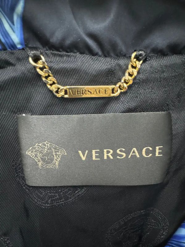 Versace Versace Men's Blue Logo Puffer Jacket 0089 Size US XL / EU 56 / 4 - 3 Thumbnail